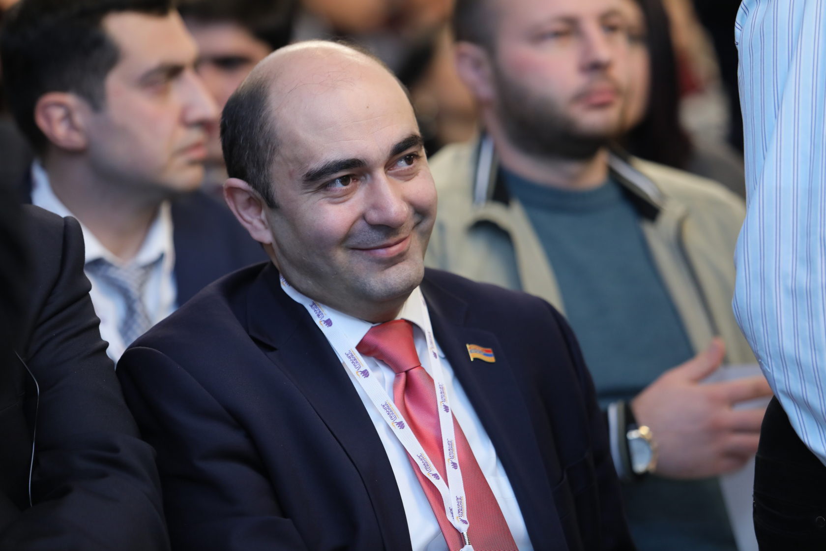 Happy politician